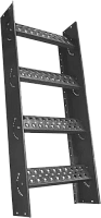 Лестница-крыльцо ROOFSYSTEMS PRESTIGE ZN 485 длина 1,2 м для фальцевой кровли RAL 7024