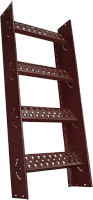 Лестница-крыльцо ROOFSYSTEMS PRESTIGE ZN 485 длина 1,2 м для фальцевой кровли RAL 8017