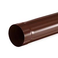 Труба водосточная 3 метра AQUASYSTEM Комфорт коричневый RAL 8017 D 125/90 мм