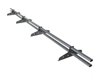 Снегозадержатель трубчатый плоскоовальный NewLine 20х40 мм L-3 м 4 опоры для металлочерепицы RAL 3011