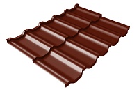 Металлочерепица Grand Line Kvinta Uno 0,5 мм Satin RAL 3005 (вишневый)
