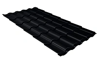 Металлочерепица Grand Line Kredo 0,45 мм Drap RAL 9005 (черный)