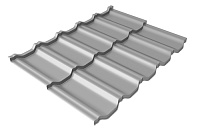 Металлочерепица Grand Line Kvinta Uno 0,5 мм Satin RAL 7004 (серый)