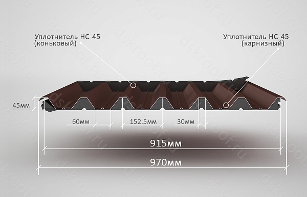 Уплотнитель РуфИзол НС-45 (1 м)