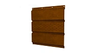 Софит металлический с центральной перфорацией Grand Line Print Premium (Россия) 0,45 мм Golden Wood